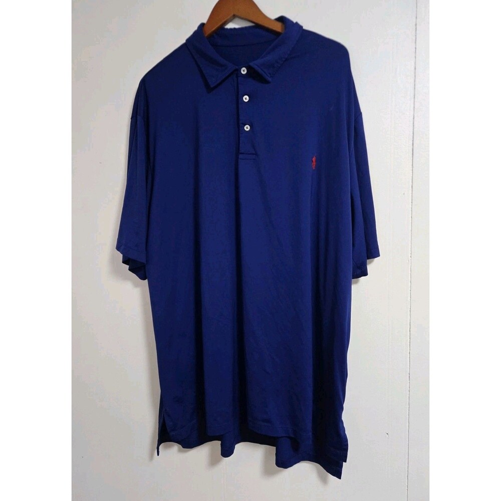 Polo Ralph Lauren Shirt Mens 3XB Navy Blue Performance Short Sleeve Athletic